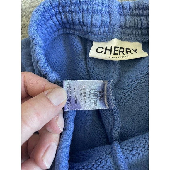 Cherry LA Los Angeles Mens S Shorts Blue Drawstring Pockets Logo New M9 - Picture 9 of 11